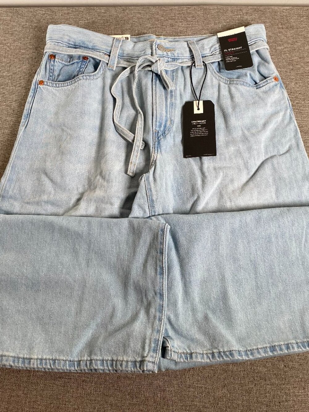 Levi's Premium XL Straight Wide Leg Jeans Women's 29 Blue Lightweight Linen NWT - Picture 3 of 16